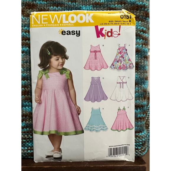 Simplicity sewing pattern  0151 Girls dress fit and flare sz 1/2-4 - Picture 1 of 5